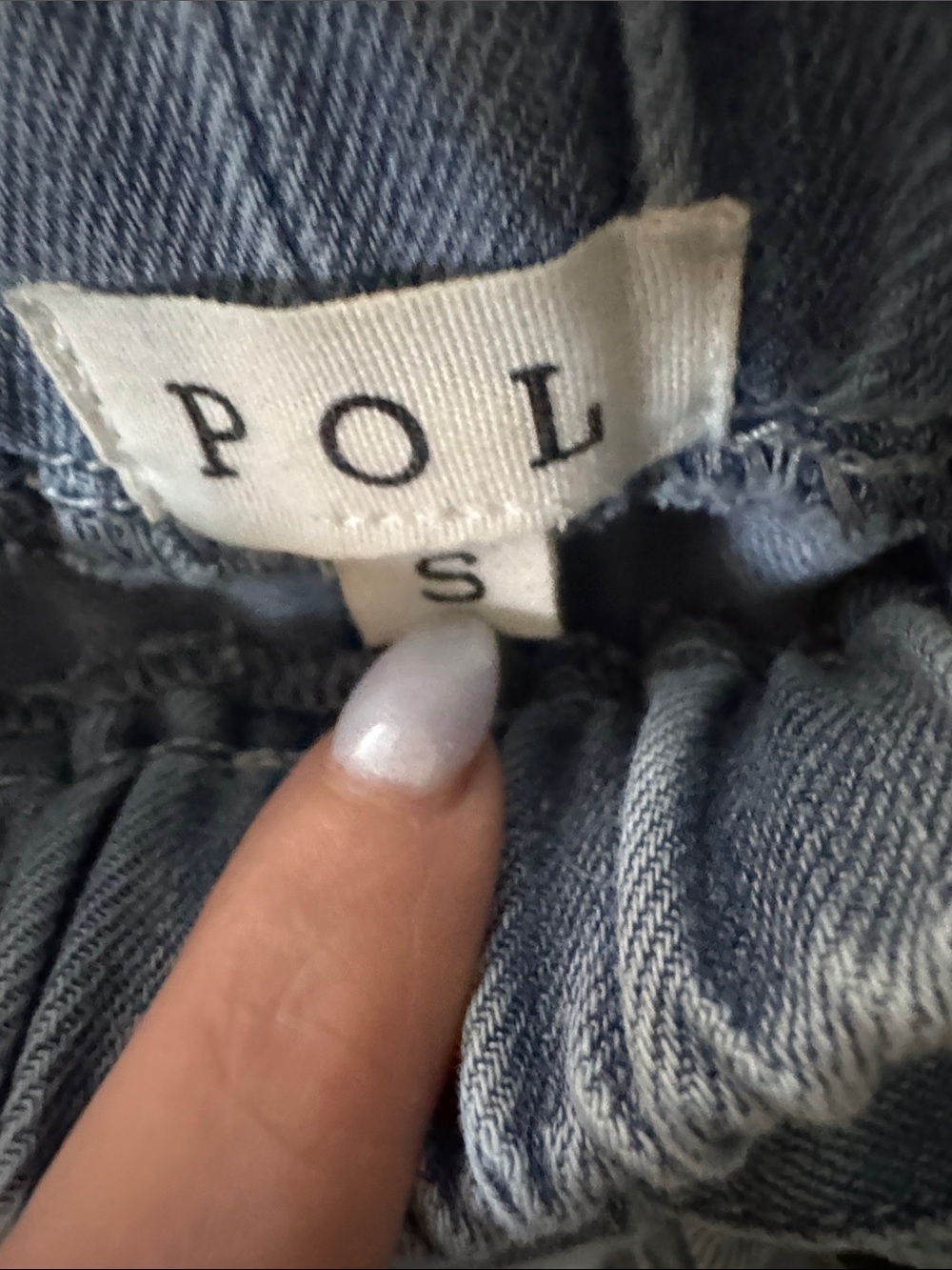 Pol patchwork lace drawstring denim barrel jeans - Picture 3 of 7